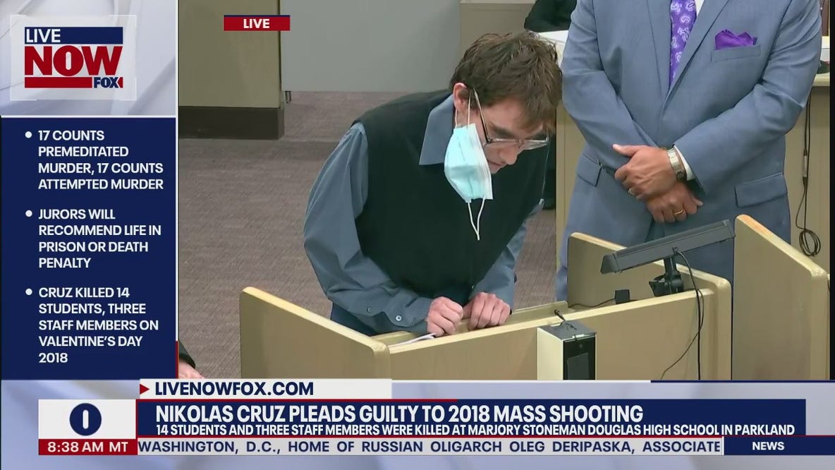 Nikolas Cruz pleads guilty to 2018 Parkland school shooting